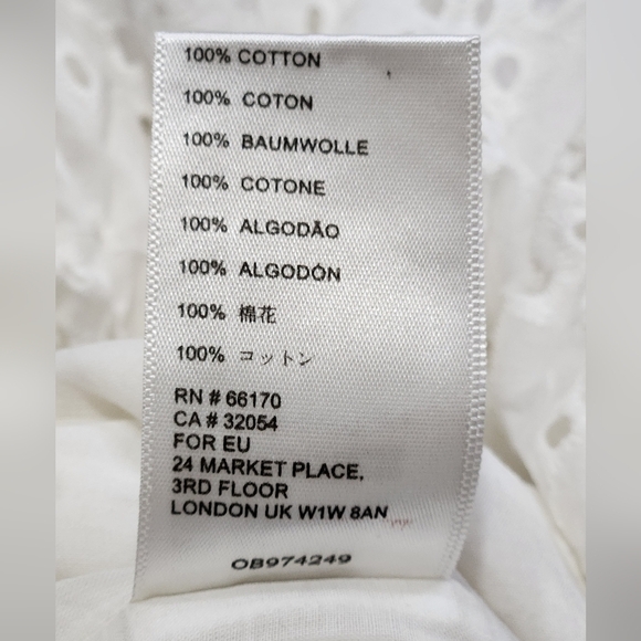 Urban Outfitters Magnolia Eyelet Ruffle Jumpsuit Size Medium White OB974249 - Picture 14 of 15